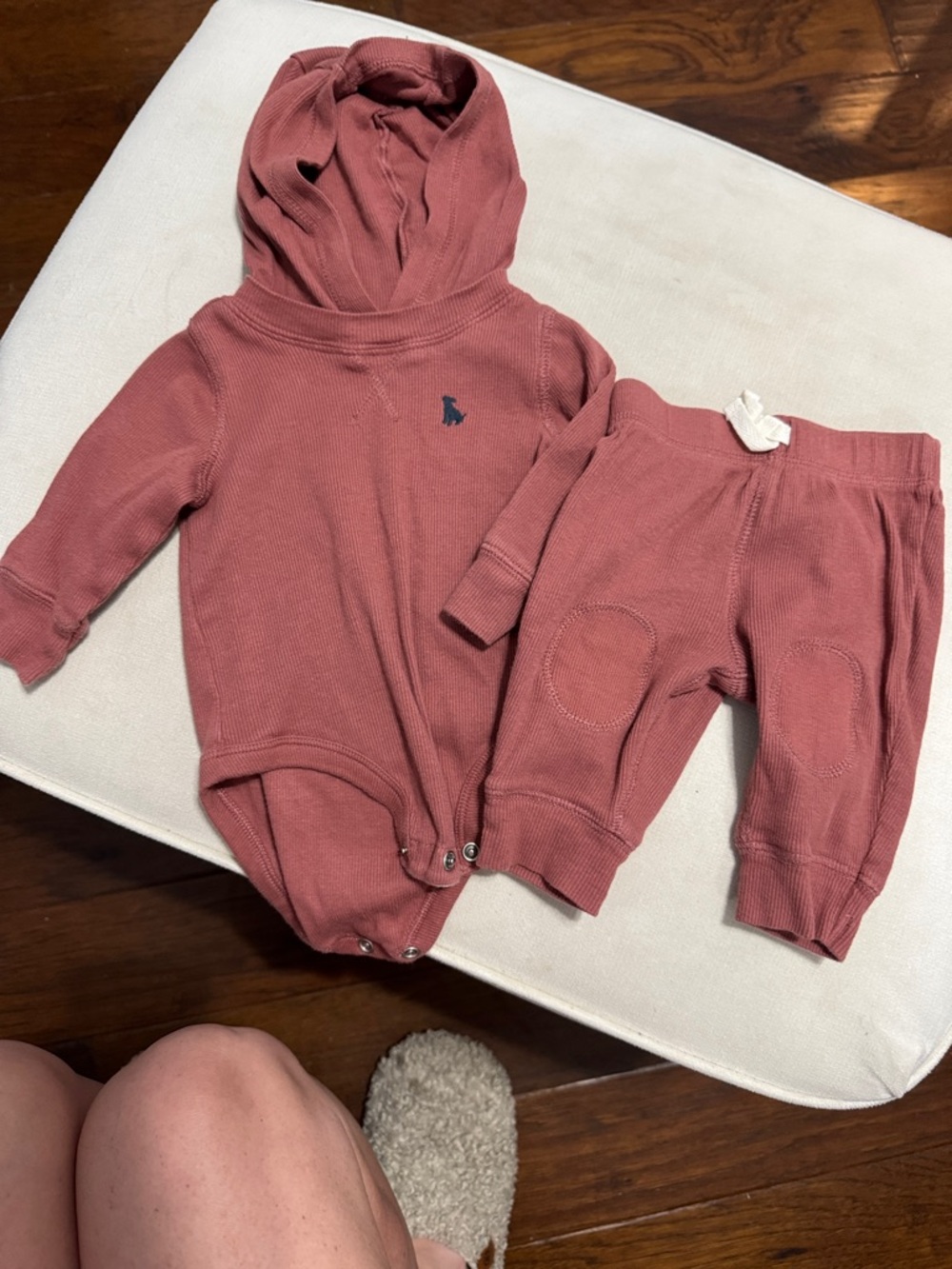 Carter's Dusty Rose Hoodie Bodysuit & Jogger Set